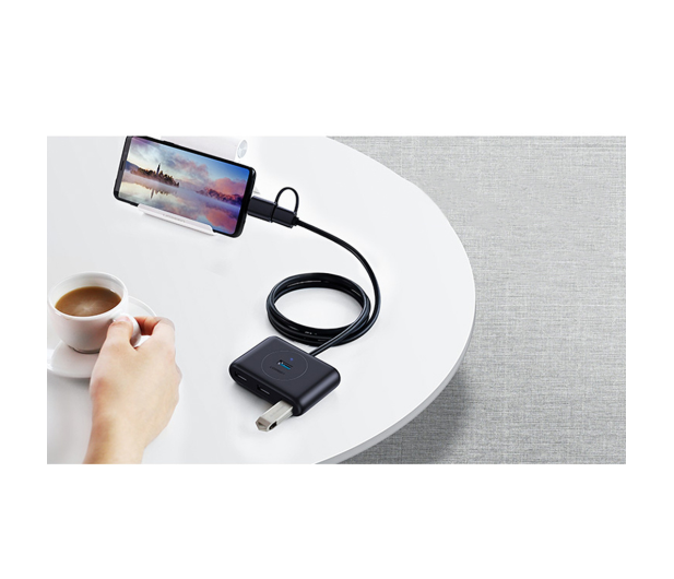 UGREEN HUB USB 3.0 + USB-C 3.1 4-portowy OTG 	CR113 czarny - 1488928 - zdjęcie 2